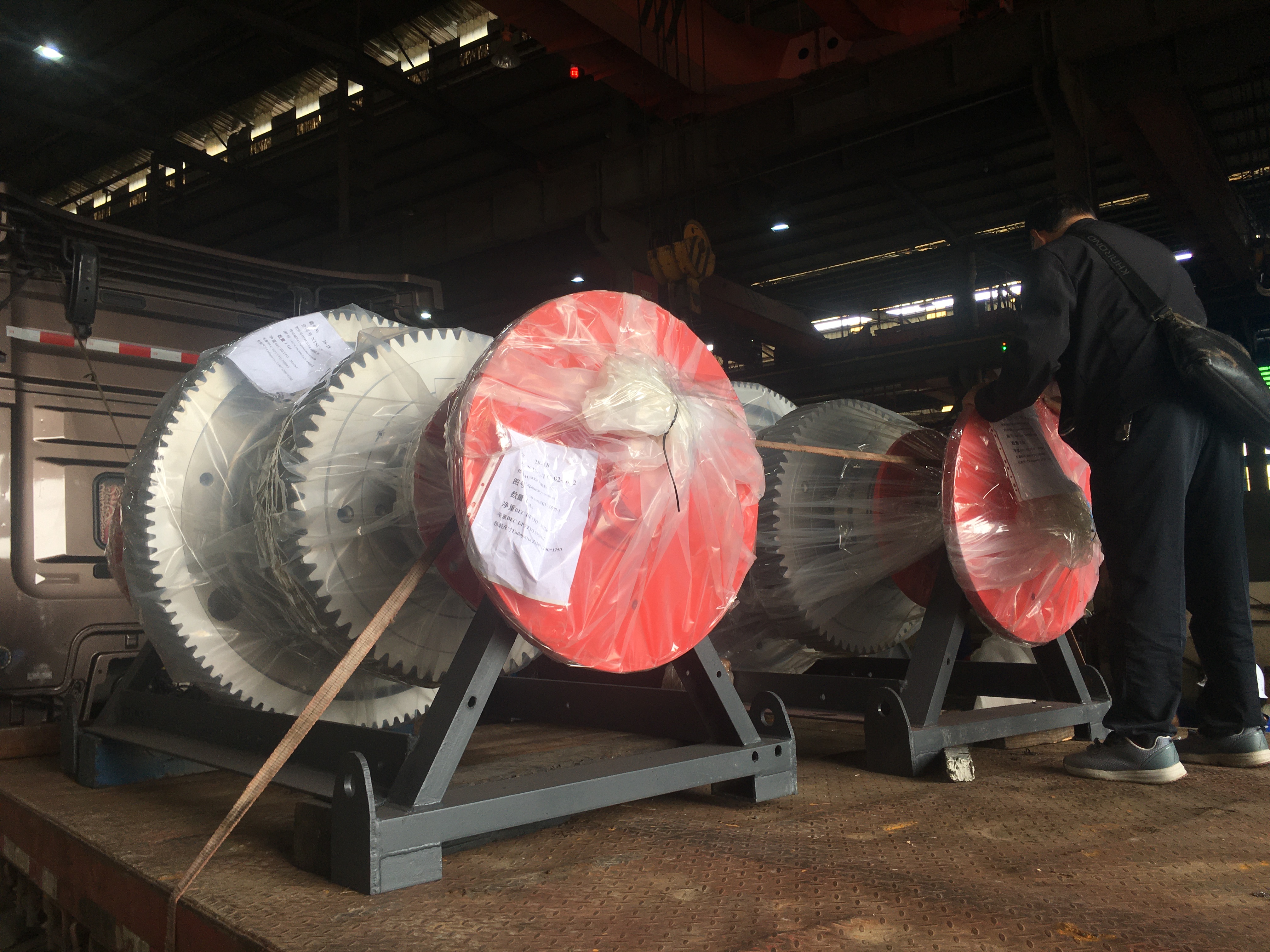 Gear-Driven Drawworks Drum Shaft & Bull Gear Assembly Ready for Transport.jpg